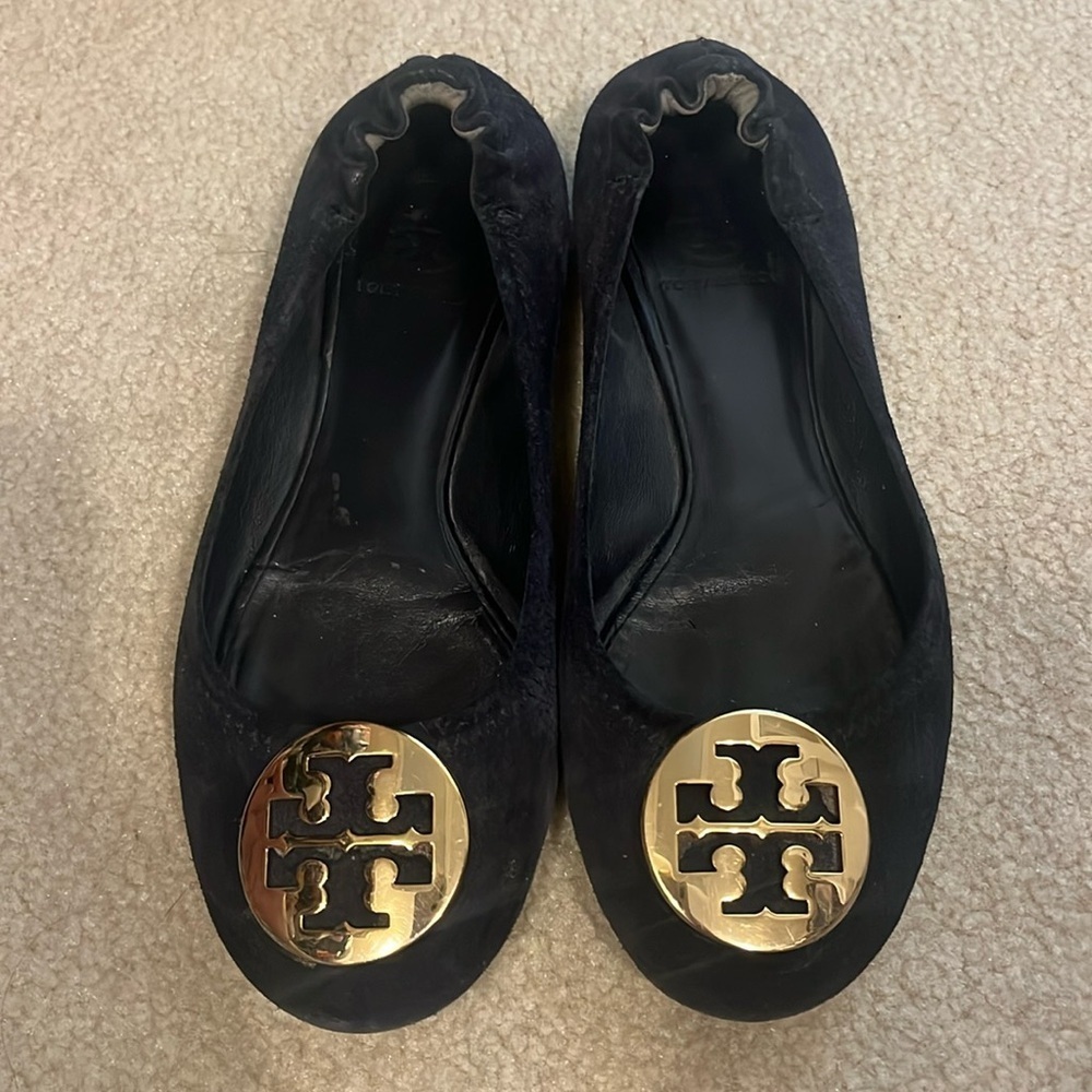Tory Burch navy flats